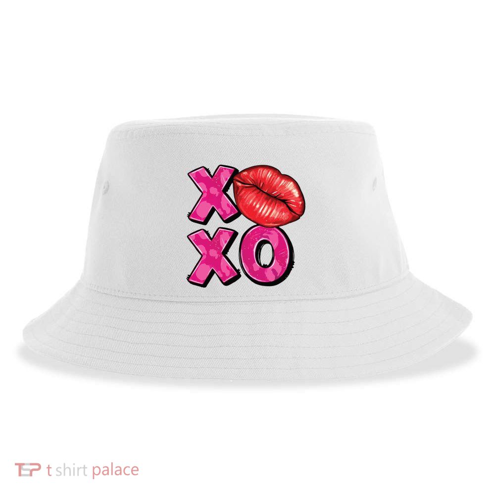 Xoxo Lips Kiss Valentines Day Sustainable Bucket Hat