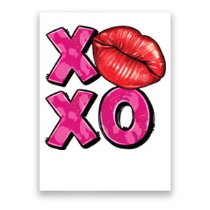 Xoxo Lips Kiss Valentines Day Poster