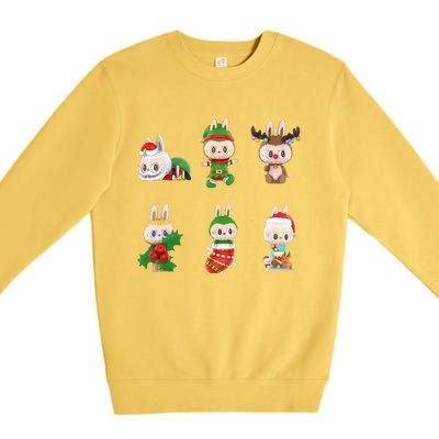 Xmas Labubu Lover Labubu The Monsters Christmas Santa Premium Crewneck Sweatshirt