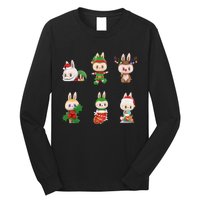 Xmas Labubu Lover Labubu The Monsters Christmas Santa Long Sleeve Shirt