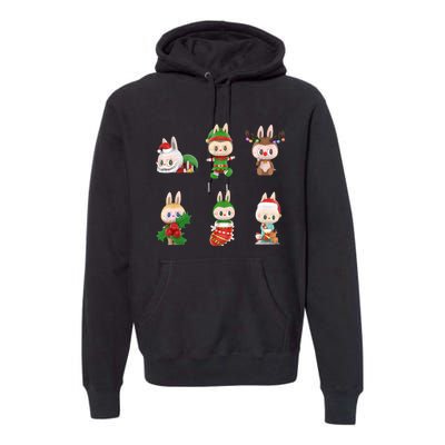 Xmas Labubu Lover Labubu The Monsters Christmas Santa Premium Hoodie