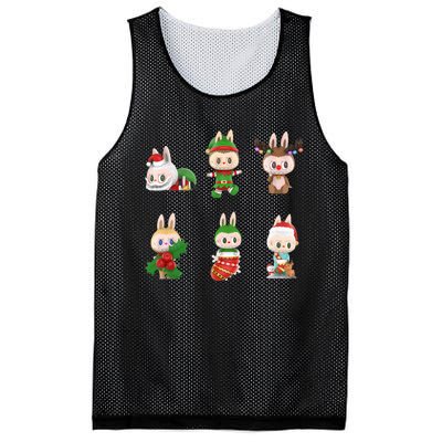 Xmas Labubu Lover Labubu The Monsters Christmas Santa Mesh Reversible Basketball Jersey Tank