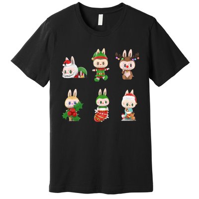 Xmas Labubu Lover Labubu The Monsters Christmas Santa Premium T-Shirt