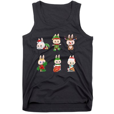 Xmas Labubu Lover Labubu The Monsters Christmas Santa Tank Top