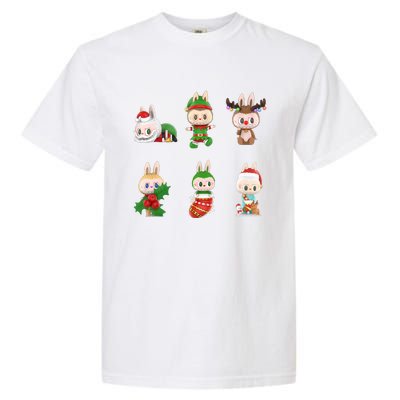 Xmas Labubu Lover Labubu The Monsters Christmas Santa Garment-Dyed Heavyweight T-Shirt