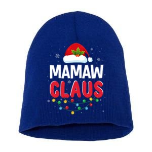 Xmas Light Mamaw Santa Claus Christmas Matching Costume Cool Gift Short Acrylic Beanie