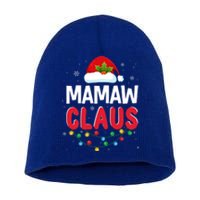 Xmas Light Mamaw Santa Claus Christmas Matching Costume Cool Gift Short Acrylic Beanie