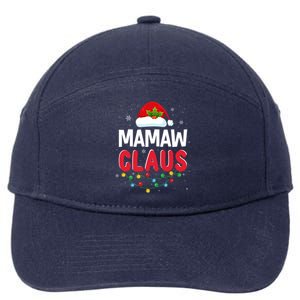 Xmas Light Mamaw Santa Claus Christmas Matching Costume Cool Gift 7-Panel Snapback Hat