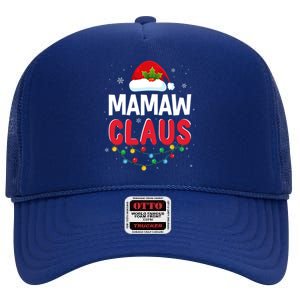 Xmas Light Mamaw Santa Claus Christmas Matching Costume Cool Gift High Crown Mesh Back Trucker Hat