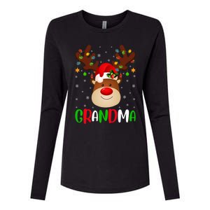 Xmas Lighting Matching Family Grandma Reindeer Christmas Gift Womens Cotton Relaxed Long Sleeve T-Shirt