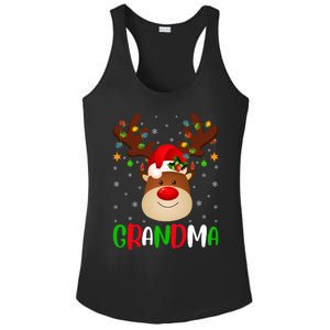 Xmas Lighting Matching Family Grandma Reindeer Christmas Gift Ladies PosiCharge Competitor Racerback Tank