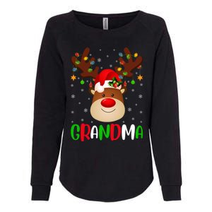 Xmas Lighting Matching Family Grandma Reindeer Christmas Gift Womens California Wash Sweatshirt