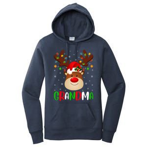 Xmas Lighting Matching Family Grandma Reindeer Christmas Gift Women's Pullover Hoodie