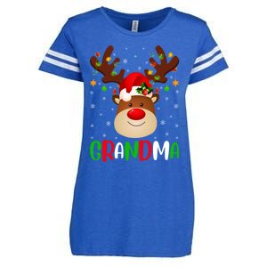 Xmas Lighting Matching Family Grandma Reindeer Christmas Gift Enza Ladies Jersey Football T-Shirt