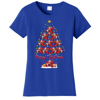 Xmas Lighting Matching Santa Airplane Christmas Tree Gift Women's T-Shirt