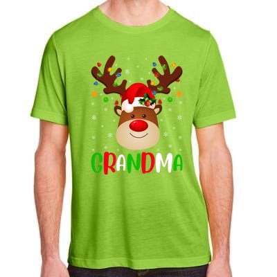 Xmas Lighting Matching Family Grandma Reindeer Christmas Gift Adult ChromaSoft Performance T-Shirt