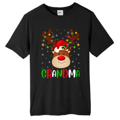 Xmas Lighting Matching Family Grandma Reindeer Christmas Gift Tall Fusion ChromaSoft Performance T-Shirt