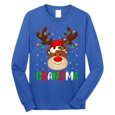 Xmas Lighting Matching Family Grandma Reindeer Christmas Gift Long Sleeve Shirt