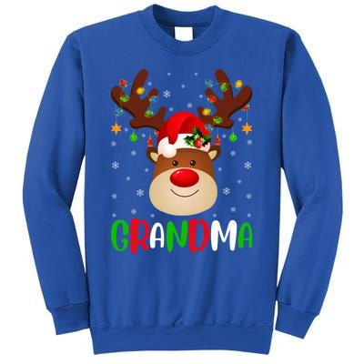 Xmas Lighting Matching Family Grandma Reindeer Christmas Gift Sweatshirt