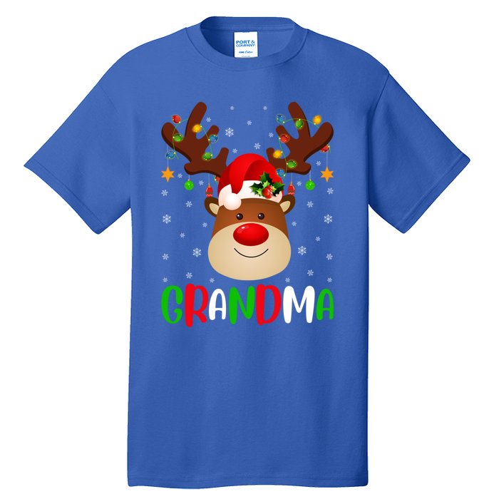 Xmas Lighting Matching Family Grandma Reindeer Christmas Gift Tall T-Shirt