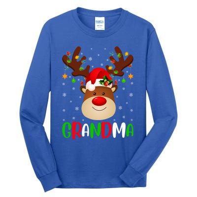 Xmas Lighting Matching Family Grandma Reindeer Christmas Gift Tall Long Sleeve T-Shirt