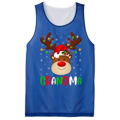 Xmas Lighting Matching Family Grandma Reindeer Christmas Gift Mesh Reversible Basketball Jersey Tank