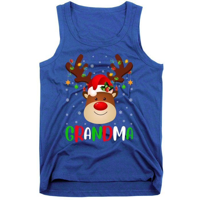 Xmas Lighting Matching Family Grandma Reindeer Christmas Gift Tank Top