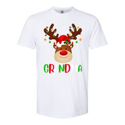 Xmas Lighting Matching Family Grandma Reindeer Christmas Gift Softstyle CVC T-Shirt