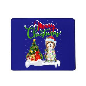 Xmas Lighting Matching Santa Yorkshire Terrier Dog Christmas Gift Mousepad