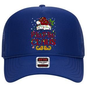 Xmas Lights Matching Family Christmas Santa Pawpaw Claus Gift High Crown Mesh Back Trucker Hat