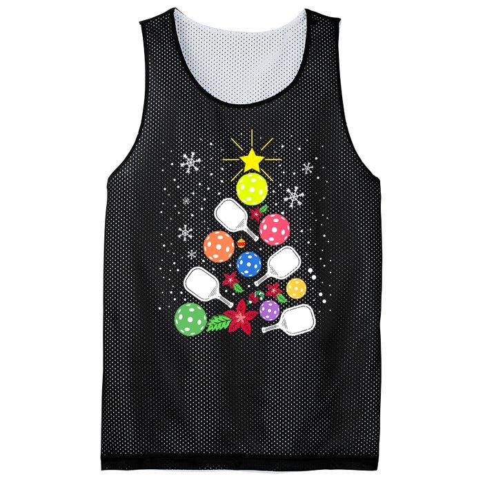 Xmas Lights Pickleball Christmas Tree Santa Pickleball Gift Mesh Reversible Basketball Jersey Tank