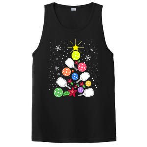 Xmas Lights Pickleball Christmas Tree Santa Pickleball Gift PosiCharge Competitor Tank