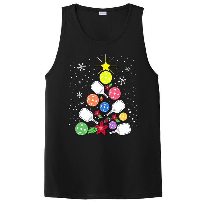 Xmas Lights Pickleball Christmas Tree Santa Pickleball Gift PosiCharge Competitor Tank