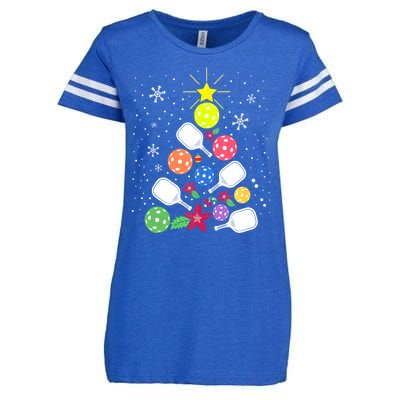 Xmas Lights Pickleball Christmas Tree Santa Pickleball Gift Enza Ladies Jersey Football T-Shirt