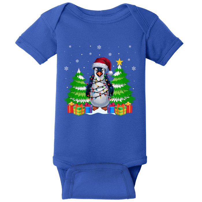 Xmas Lighting Penguin Lovers Ugly Christmas Cute Gift Baby Bodysuit