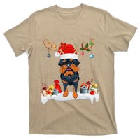 Xmas Lights Reindeer Santa Brussels Griffon Dog Christmas T-Shirt