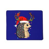 Xmas Lighting Reindeer Santa Hat Hedgehog Christmas Funny Gift Mousepad