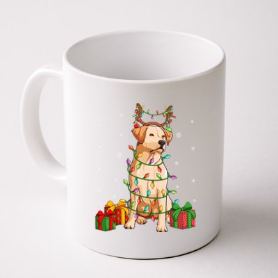 Xmas Lighting Reindeer Hat Labrador Retriever Christmas Cool Gift Coffee Mug