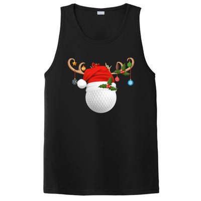 Xmas Lighting Reindeer Santa Hat Golf Christmas Gift PosiCharge Competitor Tank