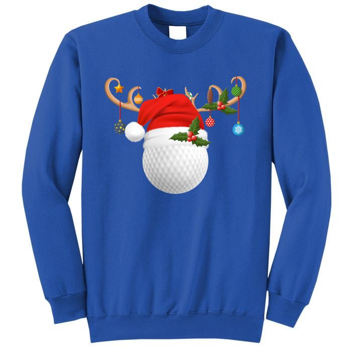 Xmas Lighting Reindeer Santa Hat Golf Christmas Gift Sweatshirt