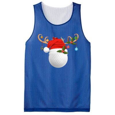 Xmas Lighting Reindeer Santa Hat Golf Christmas Gift Mesh Reversible Basketball Jersey Tank