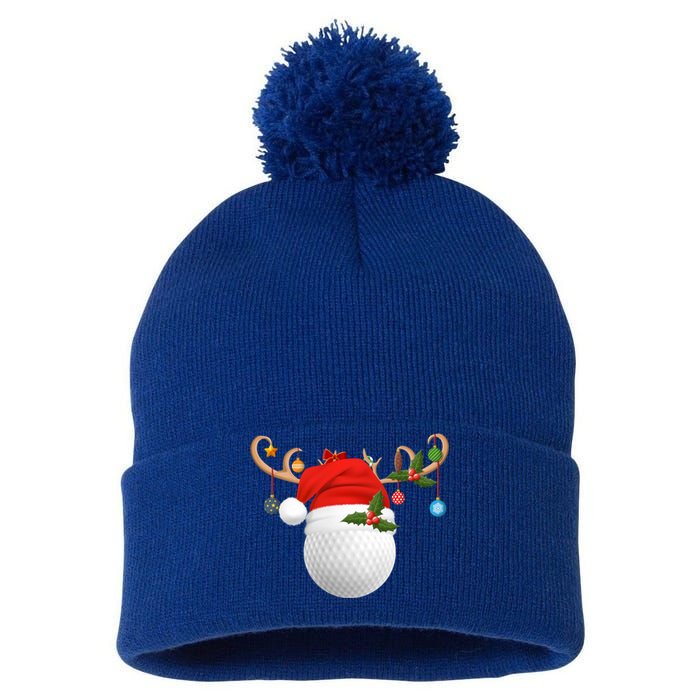 Xmas Lighting Reindeer Santa Hat Golf Christmas Gift Pom Pom 12in Knit Beanie