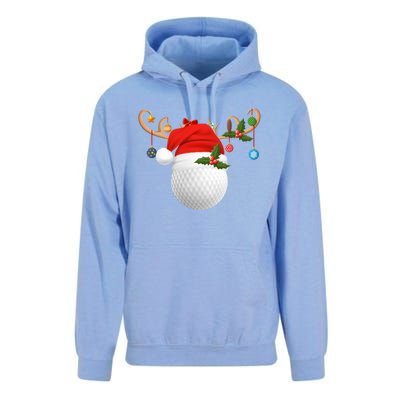 Xmas Lighting Reindeer Santa Hat Golf Christmas Gift Unisex Surf Hoodie