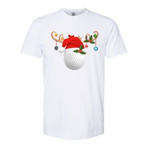 Xmas Lighting Reindeer Santa Hat Golf Christmas Gift Softstyle CVC T-Shirt