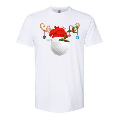 Xmas Lighting Reindeer Santa Hat Golf Christmas Gift Softstyle CVC T-Shirt