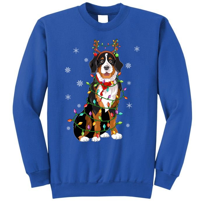 Xmas Lighting Reindeer Hat Bernese Mountain Dog Christmas Gift Sweatshirt