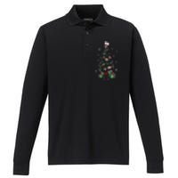 Xmas Lpn Stethoscope Rn Nursing Christmas Tree Nurse Performance Long Sleeve Polo