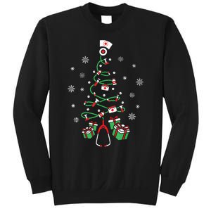 Xmas Lpn Stethoscope Rn Nursing Christmas Tree Nurse Sweatshirt