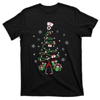 Xmas Lpn Stethoscope Rn Nursing Christmas Tree Nurse T-Shirt