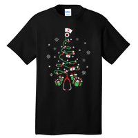 Xmas Lpn Stethoscope Rn Nursing Christmas Tree Nurse Tall T-Shirt